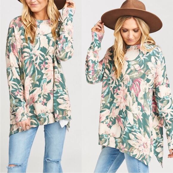 Show me your mumu Fireside Sweater Petal Pines Knit Sz M - Picture 1 of 9